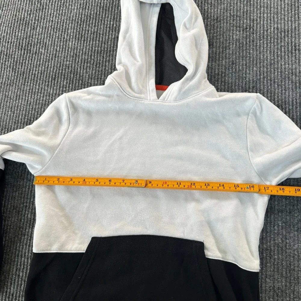 Xersion Boys Colorblock Quick-Dri Hoodie M 10/12 White Black Athletic Pullover
